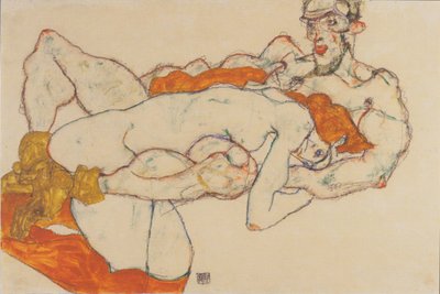 Coppia innamorata da Egon Schiele